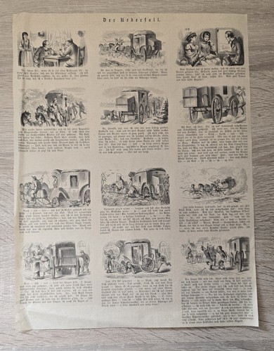 Gravure ancienne sur - , bois