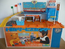 garage tomy tomica takara shell pump station gas 1/62  1/64 70's neuf boite NIB