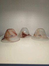 Tulipes en verre de Murano effet marbré, luminaire, abat-jour, lampe