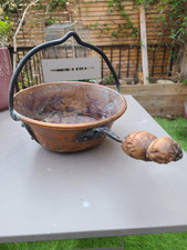 old copper stove from the seventeenth century, hammered by hand.