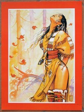 MANARA INDIAN POSTER SIGNED P.A.