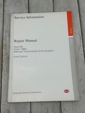 Audi 90 Repair Manual 1993 First Edition Transmission 01A Quattro Service Info