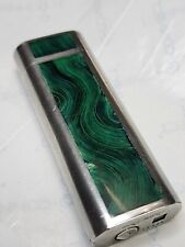 Rare Cartier and Malachite Lighter Solid Silver F1008 Collection