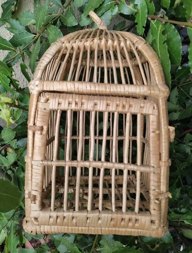 Suspension cage osier vintage - cage,