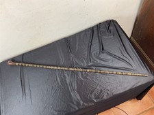 Ancienne CANNE DE MÉTIER A SYSTEME DÉFENSE MAQUIGNON RONDELLES DE CUIR