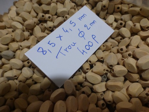 Lot 400 perle bois - perle, en
