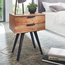 FineBuy Table de Chevet Bois