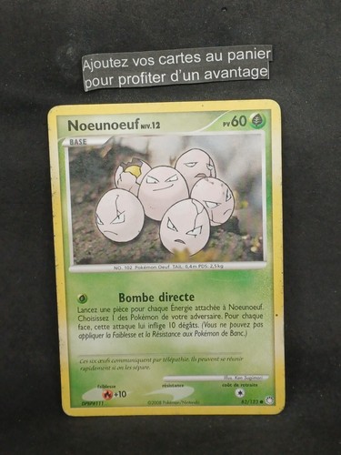 Carte pokémon noeunoeuf - carte,