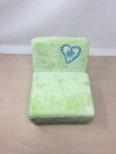 American Girl Doll Green Velours Chair Fold Flip Out Futon Couch Julie Chaise