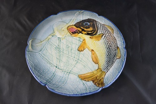 Ancienne assiette barbotine - en,