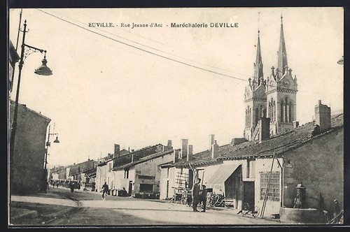 Cpa euville rue jeanne - cpa,