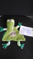 doudou plat crocodile vert