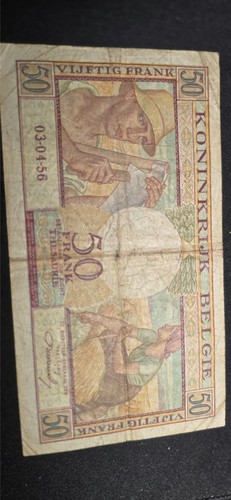 Billet belge francs - belge, 1956
