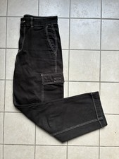 Jean Cargo Large Noir Bershka