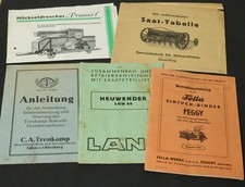 Old Operating Instructions Agriculture Lanz Tedder Fella Trenkamp Tractor Booklet