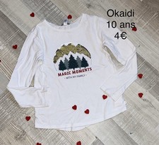 OKAIDI 10 Ans Fille : T shirt