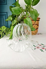 Lot de 7 globes abat-jour verre transparent drapé 16,5 cm bon état