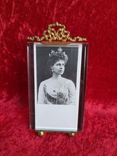 Noble old photo frame, bronze frame - glass, original Jugendstil style