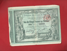 Bon de Vingt Francs au