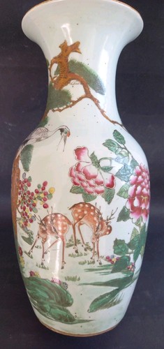 Ancien vase grue daims - vase,