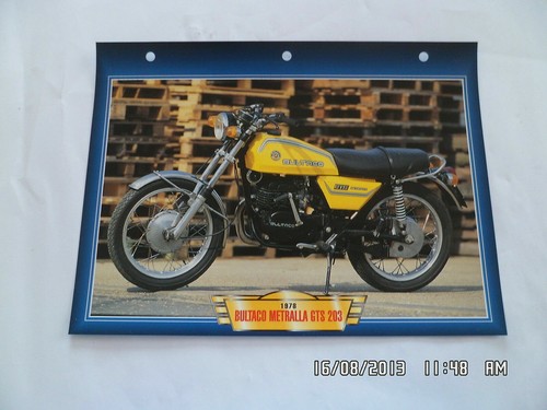 Carte fiche moto - fiche, bultaco