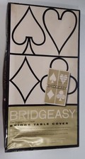 Bridge Table Cover Bridge Easy Vtg 1964 Original Rare NOS Vinyl Plastic Washable