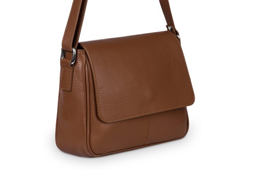 Sac main cuir cognac - à, en