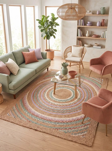 Tapis salon rectangle jute - tapis,