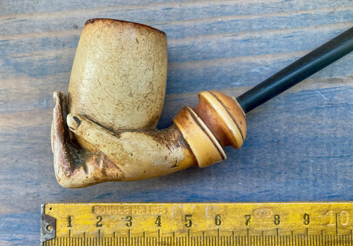 Pipe ancienne main sculptée - ancienne, "main