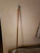  Canne Ancienne, Pommeau en Argent Indochine , Asie 