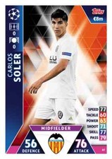 TOPPS Match Attax 2018 UEFA Champions League #67 Carlos SOLER- NM/FREE ship!