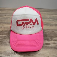 DPM Global Tulum Hat Cap Snapback White Pink Mesh Back De Puta Madre