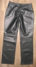 Pantalon En Cuir Noir Pour