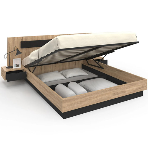 Lit coffre double santa - coffre,