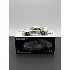 Kaido House MINI GT Nissan Skyline GT-R R34 Kaido Works V2 White 049