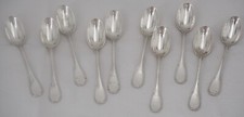 Puiforcat, 10 cuillères à café, moka argent massif Minerve, excellent état.