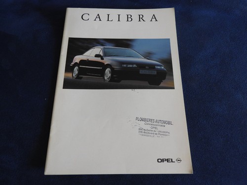 Catalogue opel calibra 1996 - catalogue,