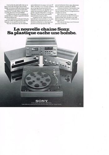 Publicite 1975 sony - ,