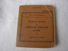 WW2 US MANUEL DE CONVERSATION