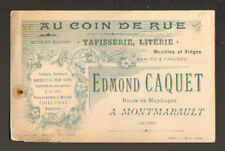 "MONTMARAULT (03) TRADE FURNITURE TAPESTRY ""AU CORNER DE RUE / Edmond CAQUET"