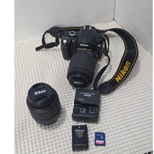 Nikon D60 camera af 55-200m & 18-55mm black
