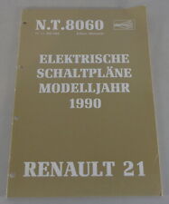 Workshop Manual Supplement Electrical Wiring Diagrams Renault 21 R21 Model Year 1990