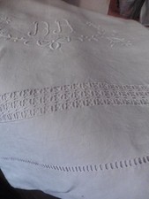 ANCIEN DRAP RETOURS PUR LIN