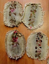 4 Antique 19th Century Seat Tapestries Aubusson Sleeve Armchair Cushion 8
