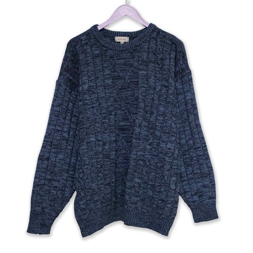 Pull vintage bleu foncé - foncé, À