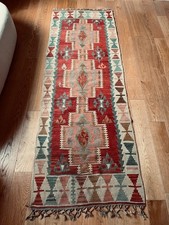 Tapis Kilim ancien 76 x 230 laine fait main