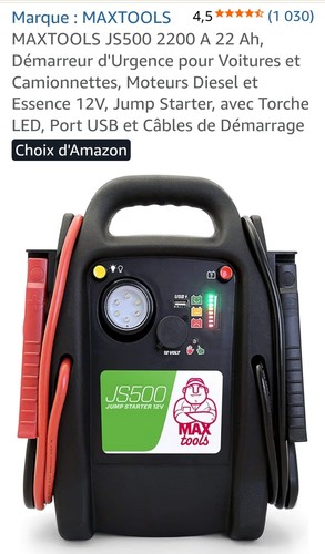 Démarreur booster batterie - démarreur,