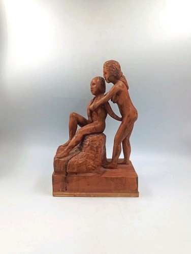 Statue couple femmes nu - statue,