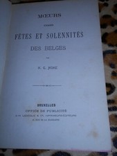 MOKE H. G. : Mœurs, usages