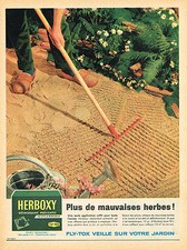 ADVERTISING 035 1960 HERBOXY FLY-TOX Weedkiller ADVERTISEMENT